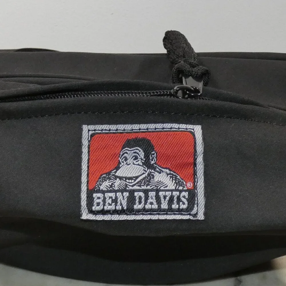 LAST ONE! Ben Davis Waist Cross Body Bag/ Fanny Pack Black - Picture 4 of 7